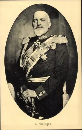 Ak Generaloberst Josias von Heeringen, Standportrait, Orden
