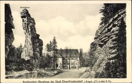 Ak Ehrenfriedersdorf im Erzgebirge, Greifenstein Berghaus