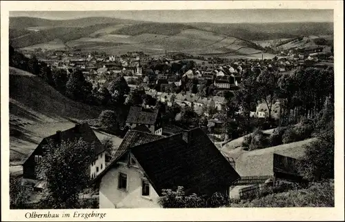 Ak Olbernhau im Erzgebirge, Panorama vom Ort