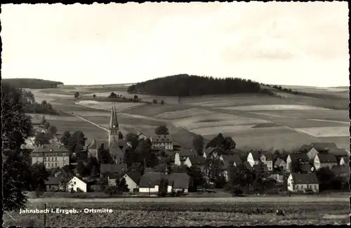 Ak Jahnsbach Thum im Erzgebirge, Ortsmitte, Kirche