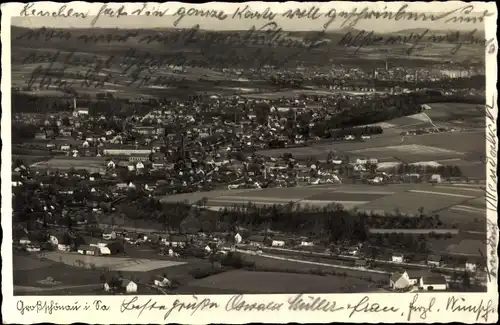 Ak Großschönau in der Oberlausitz Sachsen, Panorama vom Dr. Heinke-Turm auf dem Breiteberg