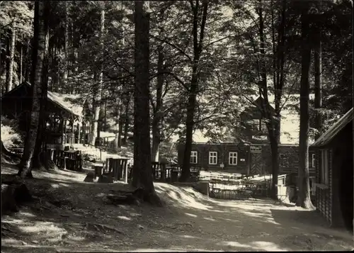 Ak Waschleithe Grünhain Beierfeld im Erzgebirge, Köhlerhütte Fürstenbrunn