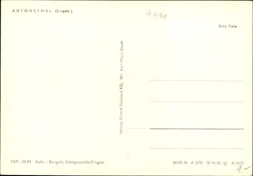 Ak Antonsthal Breitenbrunn im Erzgebirge, Teilansicht
