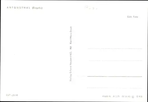 Ak Antonsthal Breitenbrunn im Erzgebirge, Panorama