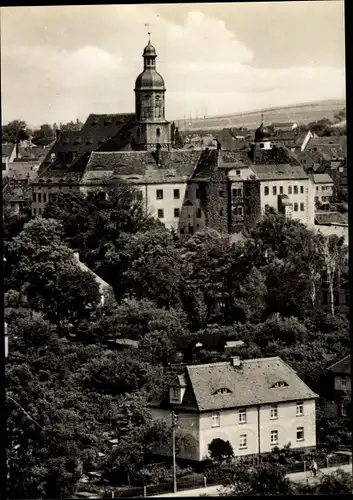 Ak Dippoldiswalde im Erzgebirge, Blick zum Schloss, Verwaltungsgebäude