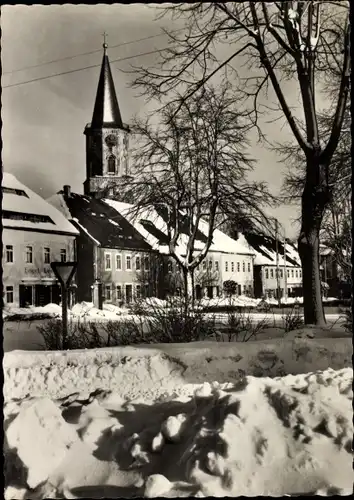Ak Sayda im Erzgebirge, Markt, Winter