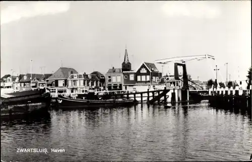 Ak Zwartsluis Overijssel Niederlande, Haven, Brug