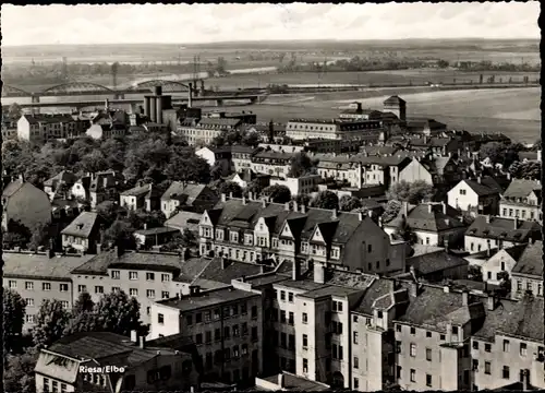 Ak Riesa an der Elbe Sachsen, Blick über die Stadt