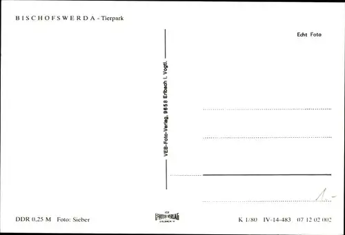 Ak Bischofswerda in Sachsen, Tierpark, Teich