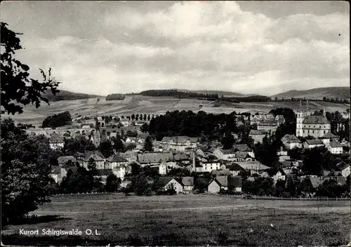 Ak Schirgiswalde in der Lausitz, Panorama vom Ort