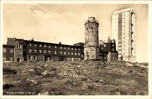 Ak Brocken Nationalpark Harz, Aussichtsturm, Hotel