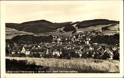 Ak Steinbach Hallenberg im Thüringer Wald, Blick nach dem Hermannsberg