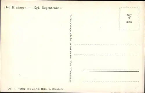 Ak Bad Kissingen Unterfranken, Kgl. Regentenbau