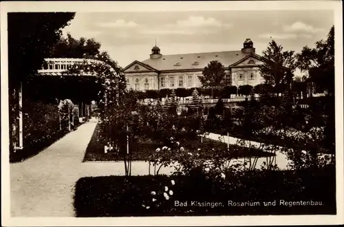 Ak Bad Kissingen Unterfranken, Rosarium und Regentenbau