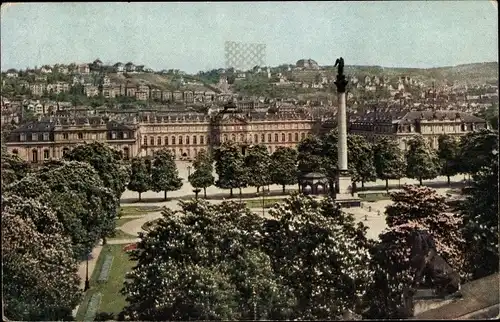 Ak Stuttgart in Württemberg, Schlossplatz mit neuem Schloss