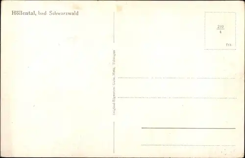 Landkarten Ak Buchenbach im Schwarzwald, Hirschsprung im Höllental, Posthalde, Höllsteig