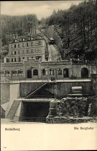 Ak Heidelberg am Neckar, Die Bergbahn