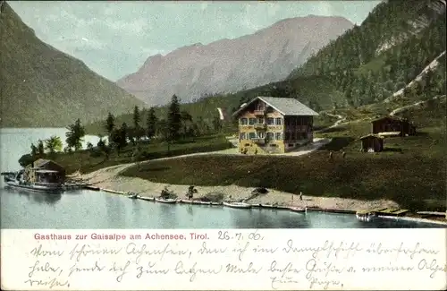 Ak Achenkirch am Achensee Tirol, Gasthaus zur Gaisalpe