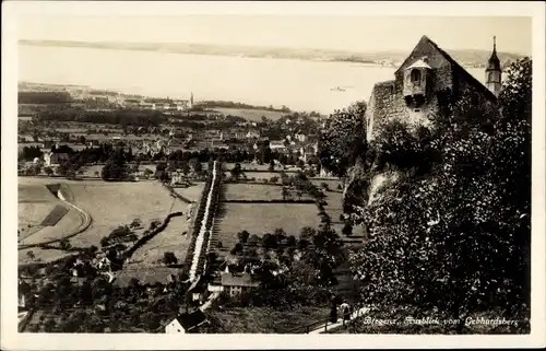 Ak Bregenz am Bodensee Vorarlberg, Blick vom Gebhardsberg