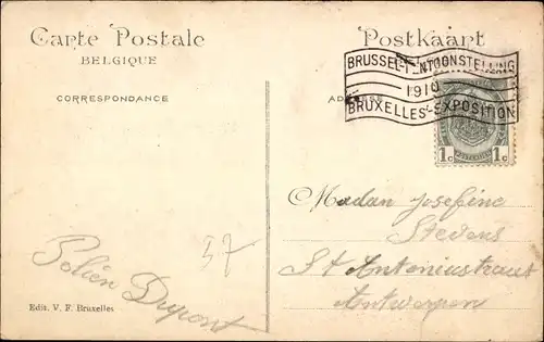 Ak Bruxelles Brüssel, Exposition Universelle 1910, Vues d'endsemble Pavillon Anvers, Maison Rubens