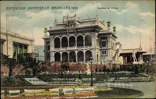 Ak Bruxelles Brüssel, Exposition Universelle 1910, Pavillon de l'italie