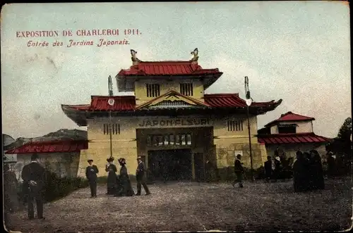 Ak Bruxelles Brüssel, Exposition Universelle 1910, Entree des Jardins Japonais