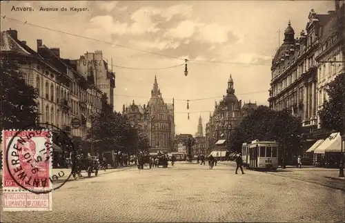 Ak Anvers Antwerpen Flandern, Avenue de Keyser