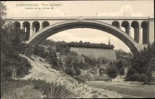 Ak Luxemburg Luxembourg, Pont Adolphe