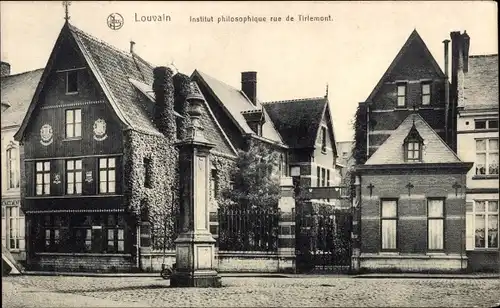 Ak Louvain Flämisch Brabant, L'Institut philosophique, rue de Tirlemont