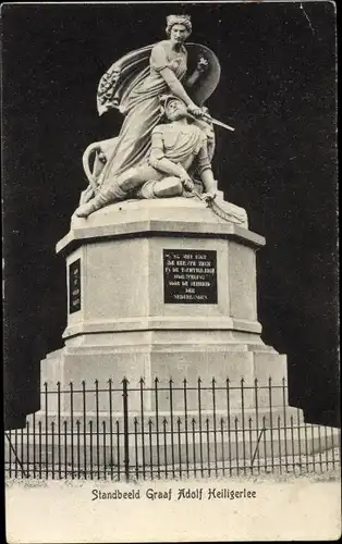 Ak Heiligerlee Oldambt Groningen Niederlande, Monument Graaf Adolf