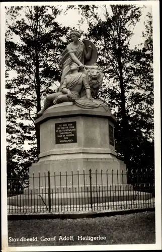 Ak Heiligerlee Oldambt Groningen Niederlande, Monument Graaf Adolf