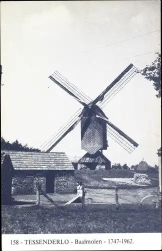 Ak Tessenderloo Tessenderlo Flandern Limburg, Baalmolen, Windmühle