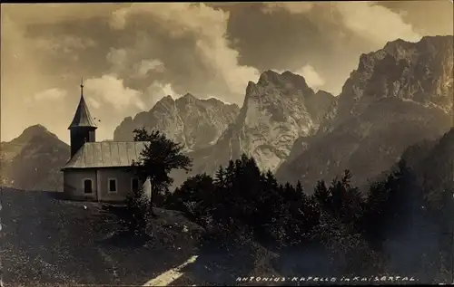 Foto Ak Ebbs in Tirol, St. Antoniuskapelle im Kaisertal
