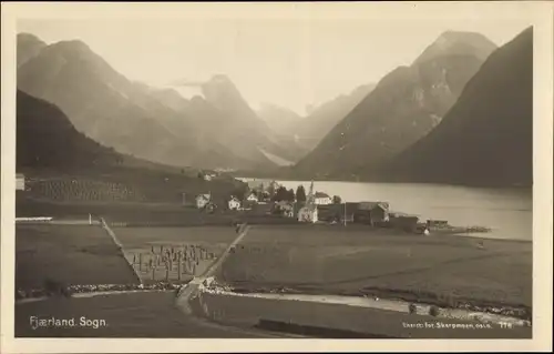 Ak Fjærland in Norwegen, Panorama