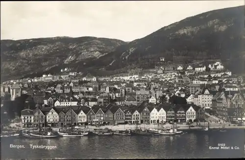 Ak Bergen Norwegen, Tyske Bryggen