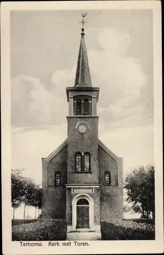 Ak Terhorne Terherne De Fryske Marren Friesland Niederlande, Kerk met Toren