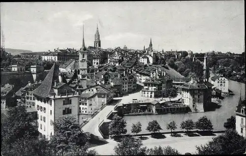 Ak Bern Stadt Schweiz, Blick auf untere Stadt