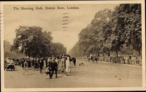 Ak London City England, Rotten Row, The Morning Ride