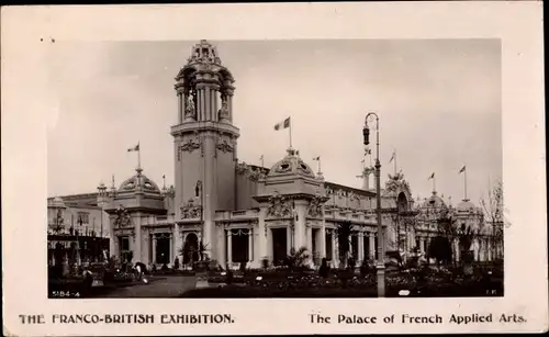 Ak London City England, Franco-British Exhibition 1908, The Palace of French Applied Arts
