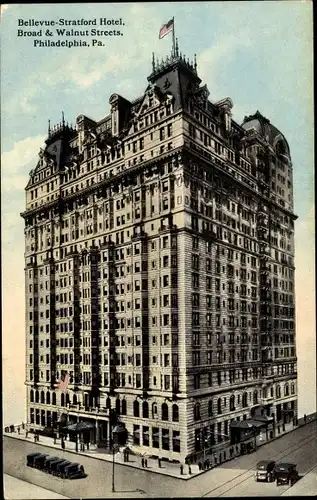 Ak Philadelphia Pennsylvania USA, Bellevue-Stratford Hotel, Broad & Walnut Streets