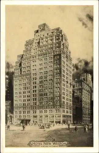 Ak New York City USA, Hotel New Weston