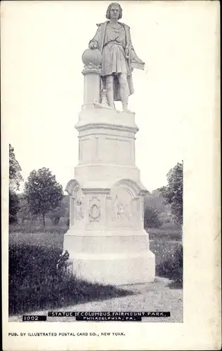 Ak Philadelphia Pennsylvania USA, Statue of Columbus, Fairmount Park