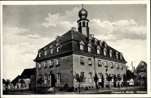 Ak Trebsen an der Mulde Sachsen, Rathaus