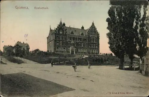 Ak Grimma in Sachsen, Realschule