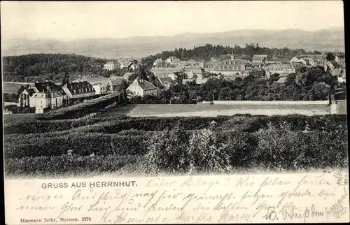 Ak Herrnhut in der Oberlausitz Sachsen, Gesamtansicht