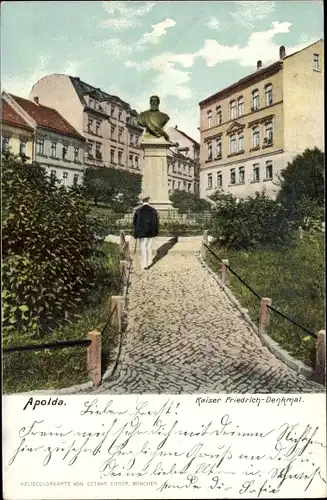 Ak Apolda in Thüringen, Kaiser Friedrich Denkmal