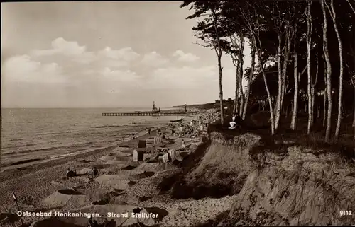 Ak Ustronie Morskie Henkenhagen Pommern, Strand Steilufer