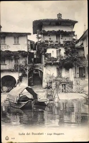 Ak Isola dei Pescatori Isola Superiore Lago Maggiore Piemonte, Teilansicht