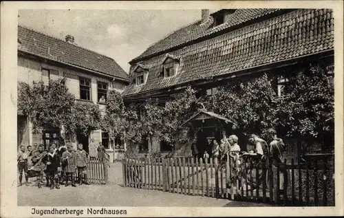 Ak Nordhausen am Harz, Partie an derJugendherberge