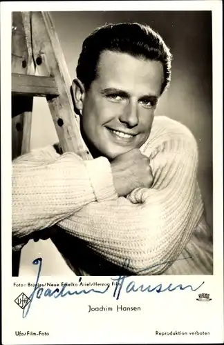 Ak Schauspieler Joachim Hansen, Portrait, Autogramm
